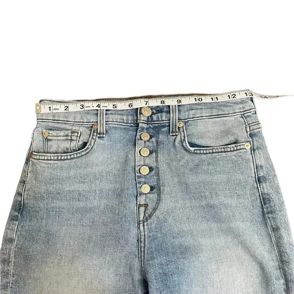 7 for all mankind High Waist Skinny Light Wash Button Fly Jeans Women’s size 27 - Picture 12 of 15